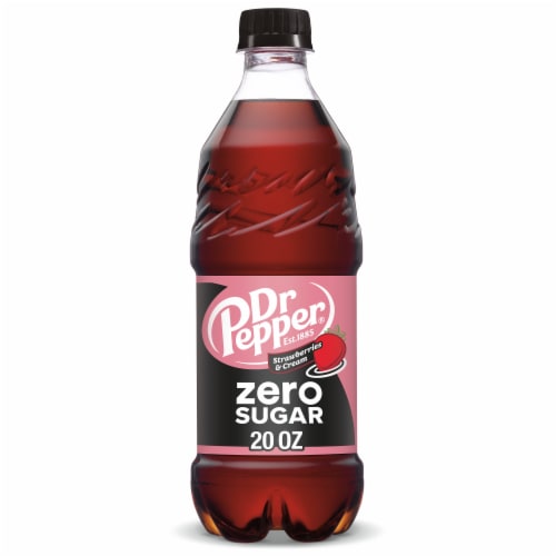 Dr Pepper Strawberries & Cream Zero Sugar Soda - Sweet Berry