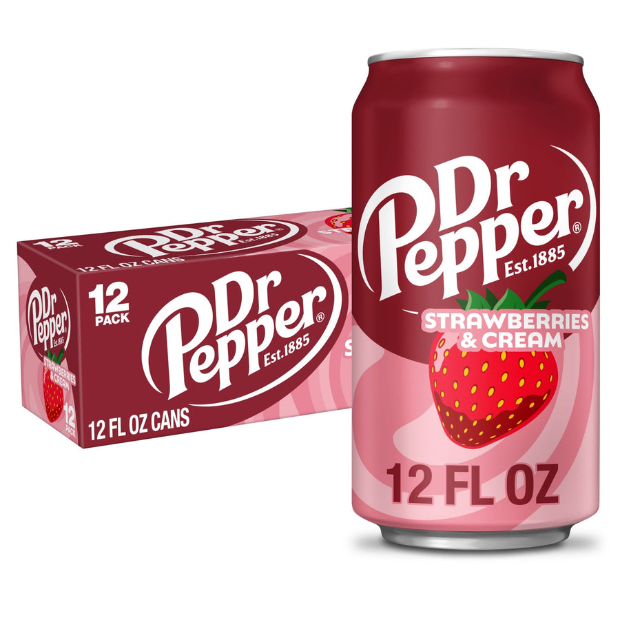 Dr Pepper Strawberries & Cream Soda - Sweet Berry
